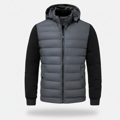Quilted Hooded Jacket | Herren Steppjacke mit Kapuze, warm & leicht