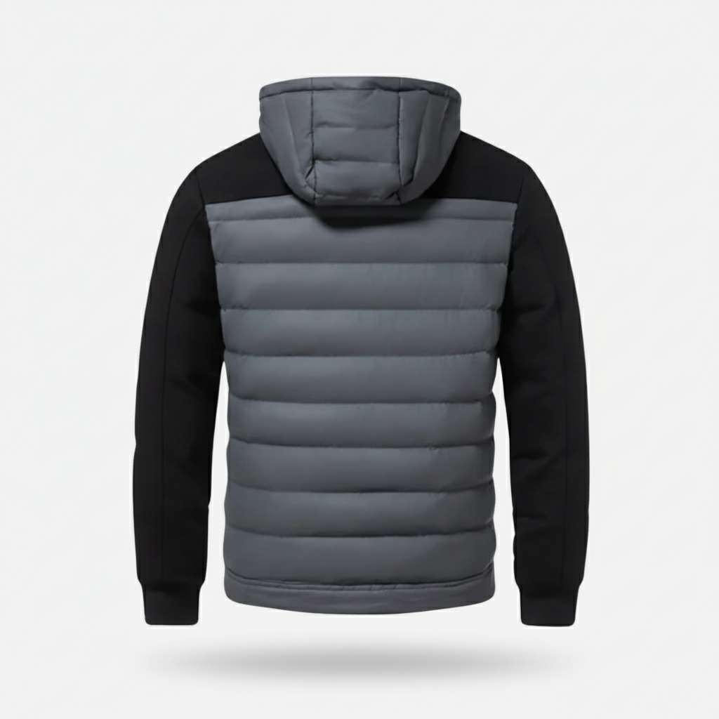 Quilted Hooded Jacket | Herren Steppjacke mit Kapuze, warm & leicht