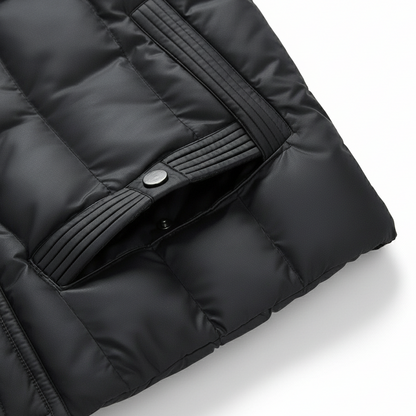 Quilted Hooded Jacket | Herren Steppjacke mit Kapuze, warm & leicht