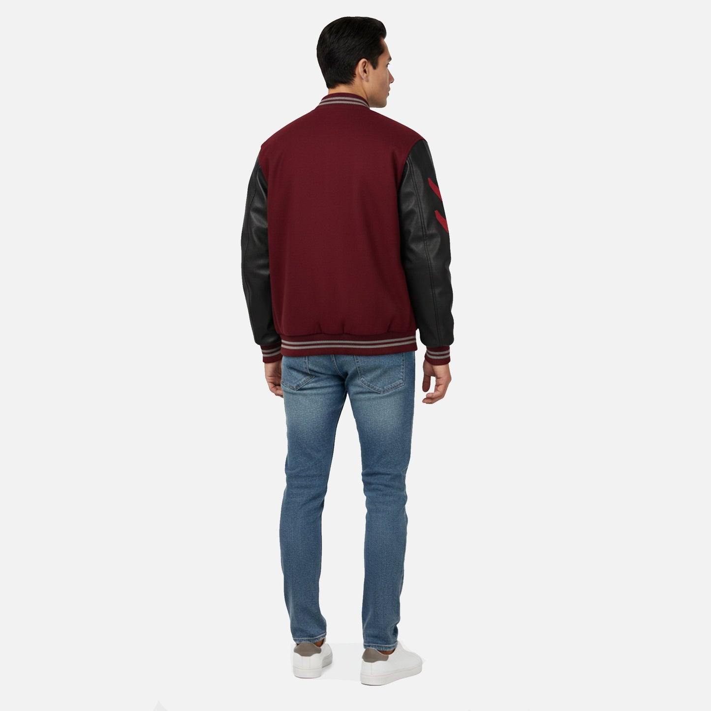 Herren Collegejacke | Varsity Fleece mit Farbblock und Lettering