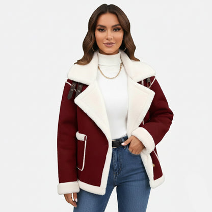 Soft Winter Jacket | Damen Winterjacke aus weichem Polyester mit femininem Reverskragen