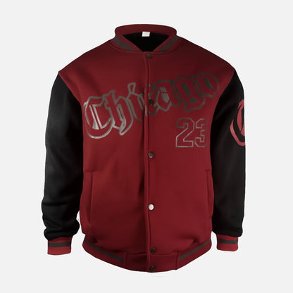 Herren Collegejacke | Varsity Fleece mit Farbblock und Lettering