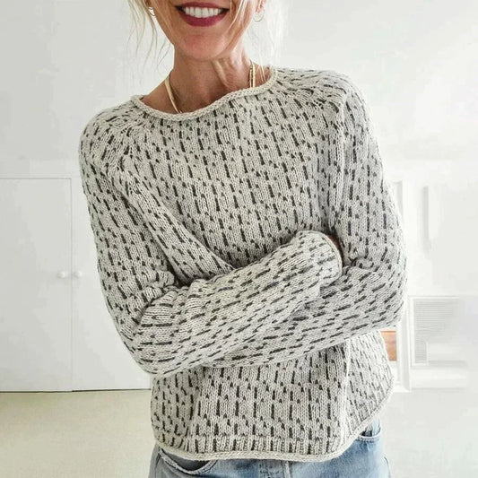 Warme Rundhals Strickpullover Damen | klassischer Winter-Look für kalte Tage