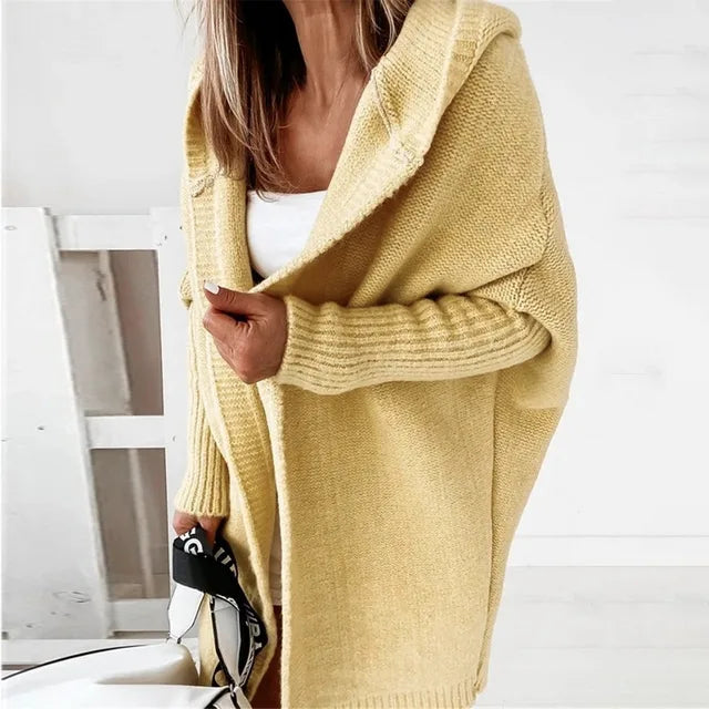 Solamite | Kapuzen-Cardigan mit Batwing-Ärmeln