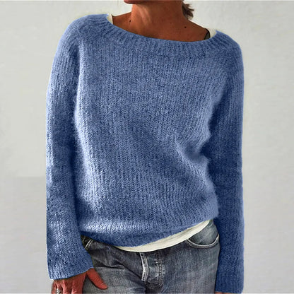Warmer Strickpullover Damen | klassischer Rundhals für winterliche Eleganz