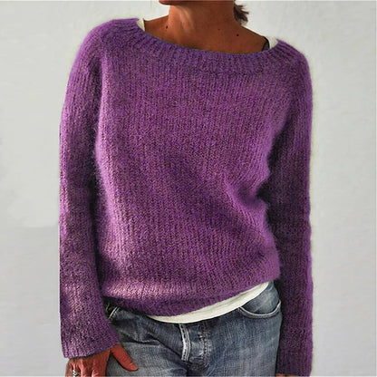 Warmer Strickpullover Damen | klassischer Rundhals für winterliche Eleganz