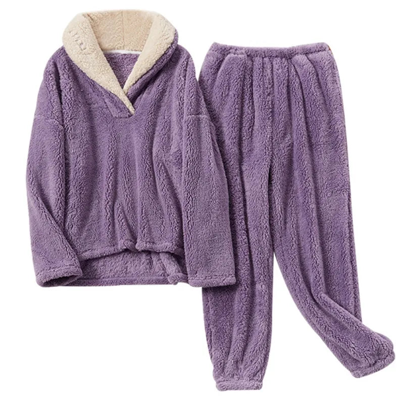 NachtFleece | Gemütliches Pyjama-Set für Damen