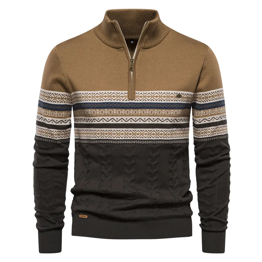 Ace | Hochwertiger Pullover mit Retro-Muster - Stilvoller Herrenpullover