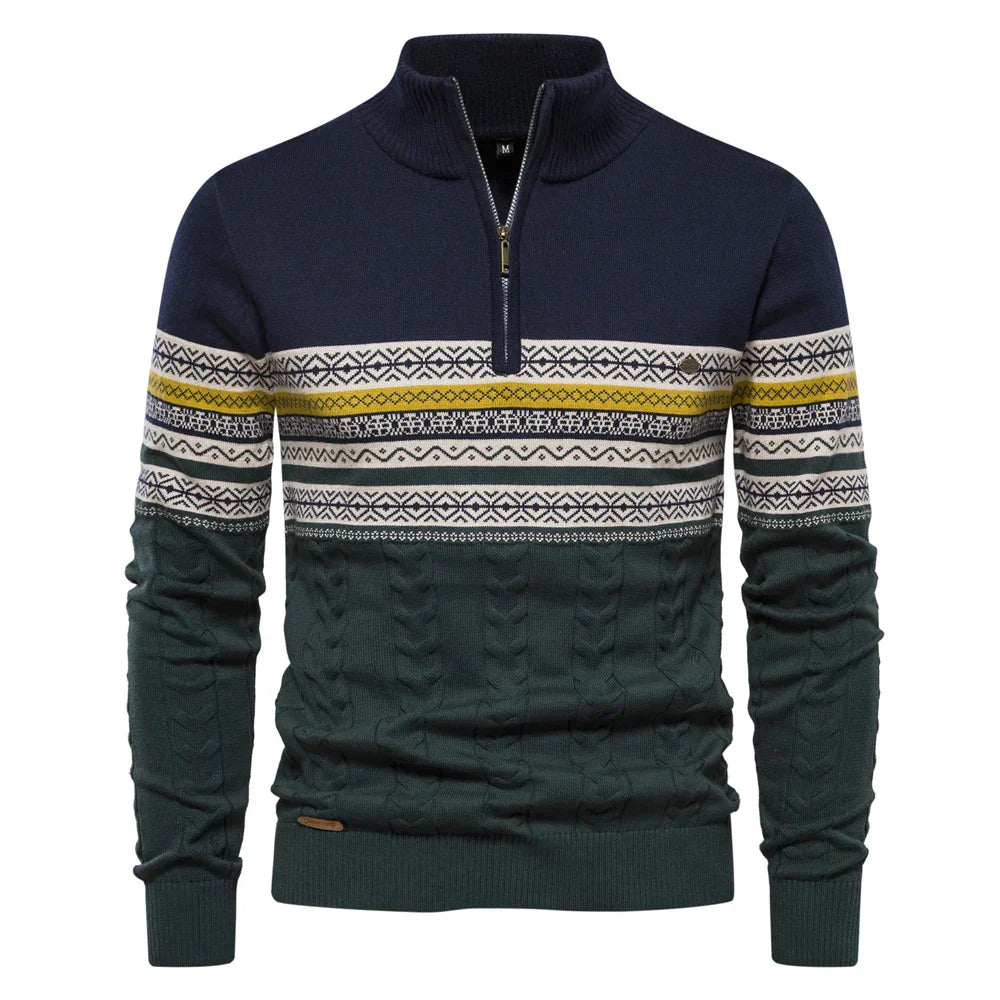 Ace | Hochwertiger Pullover mit Retro-Muster - Stilvoller Herrenpullover