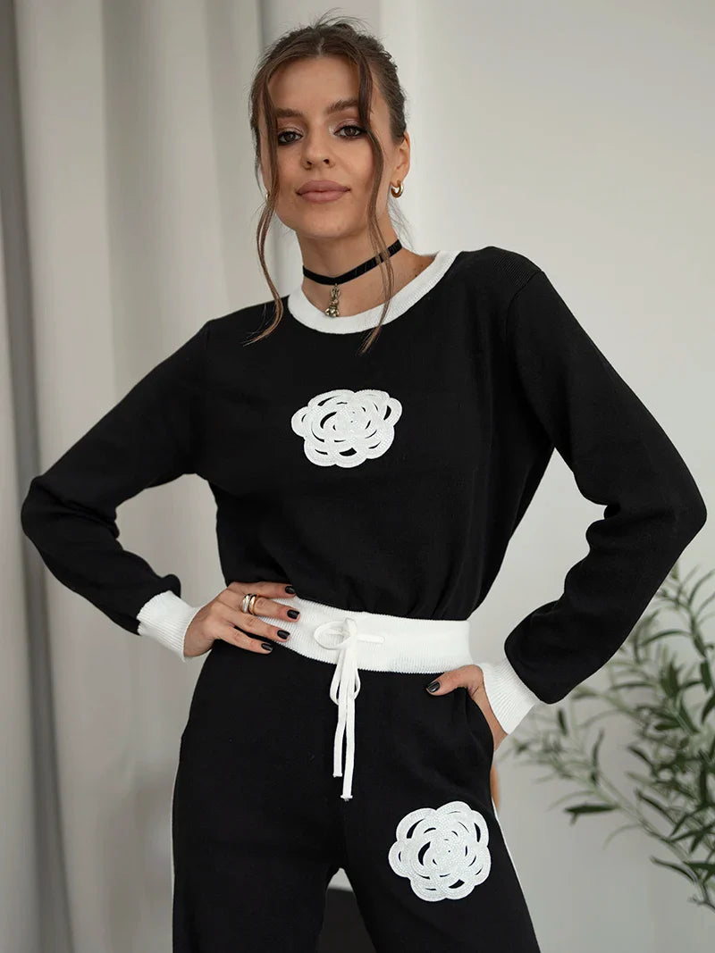 Lizandri | Stilvolles Strick-Set mit Pullover und Hose für Damen