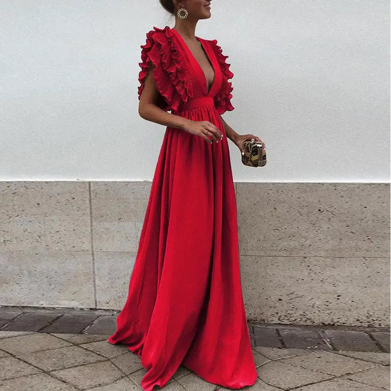 Strikkie | Elegantes Kleid mit gerafften Ärmeln