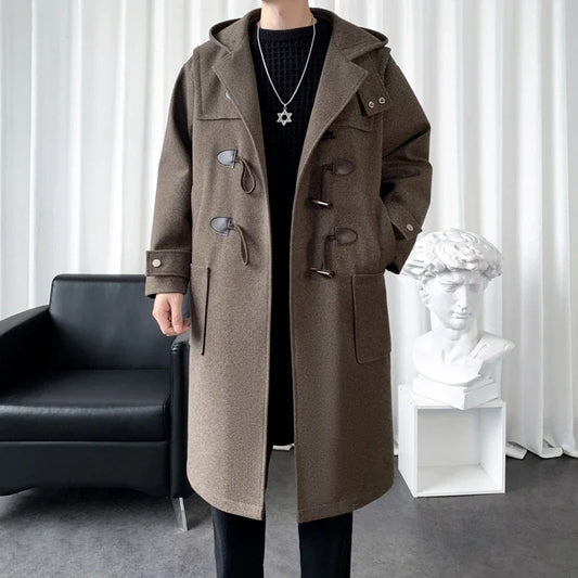 Dorian | Herren Oversize Wintermantel mit Kapuze und Taschen