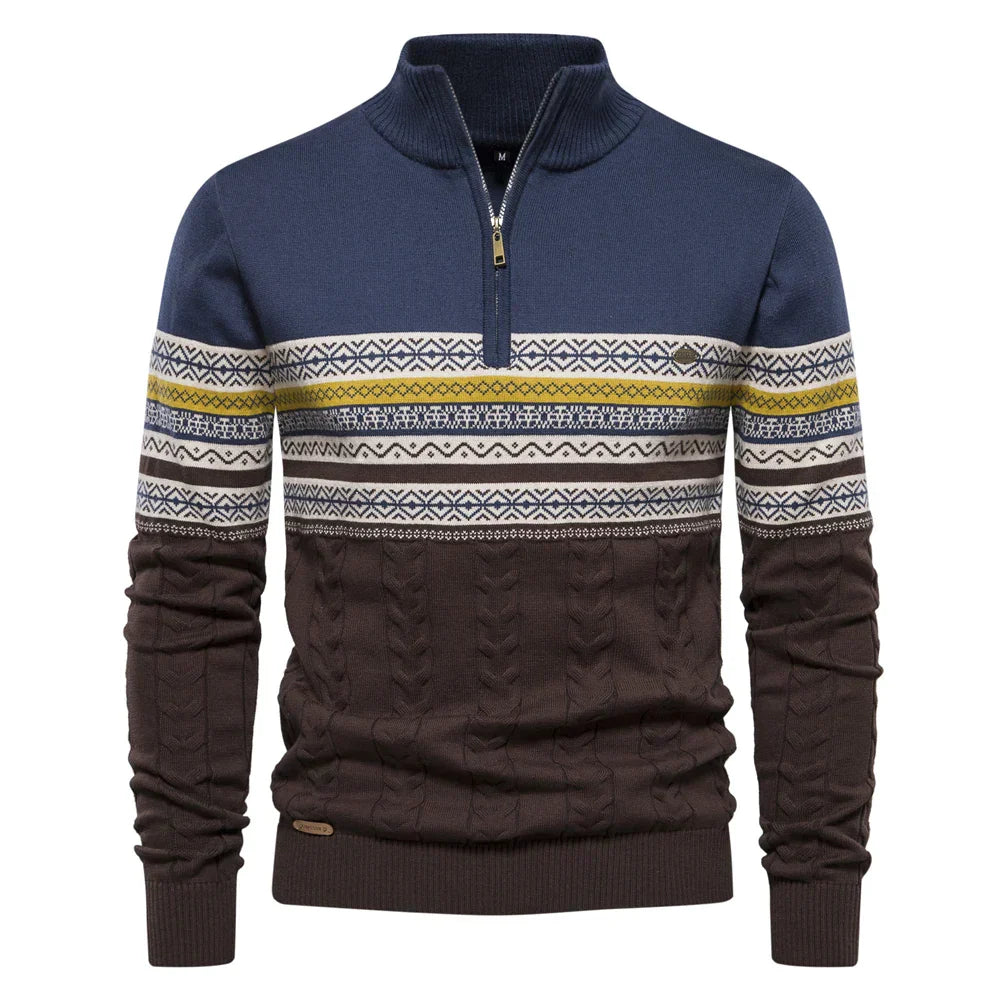 Ace | Hochwertiger Pullover mit Retro-Muster - Stilvoller Herrenpullover