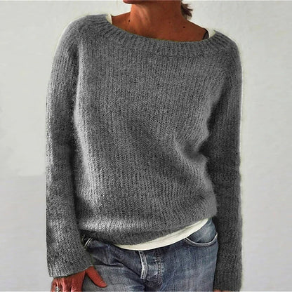 Warmer Strickpullover Damen | klassischer Rundhals für winterliche Eleganz