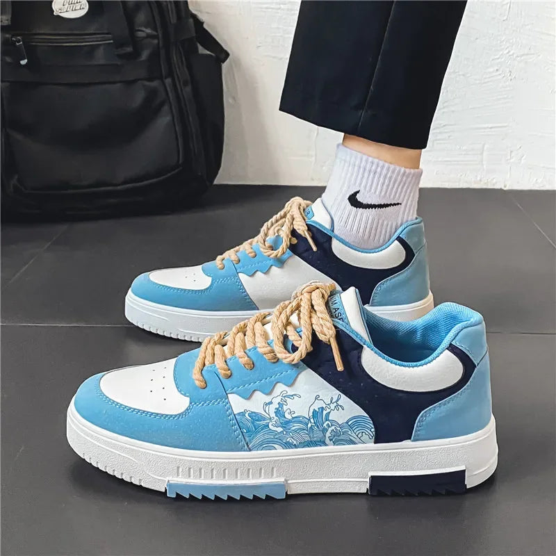 Freya | Männer Trend Sneakers mit stylischem Print und Schnürung