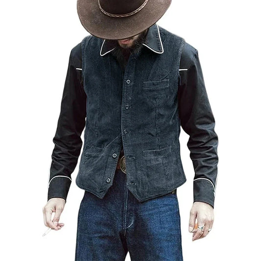 Karvino | Klassische Herren Cord-Weste mit Thermofutter