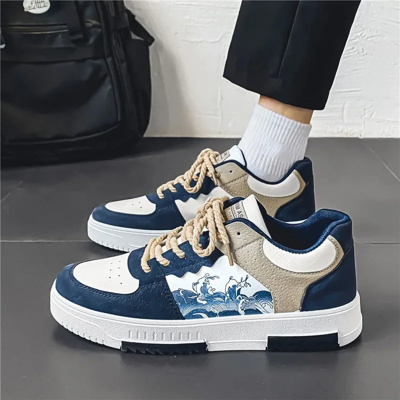 Freya | Männer Trend Sneakers mit stylischem Print und Schnürung