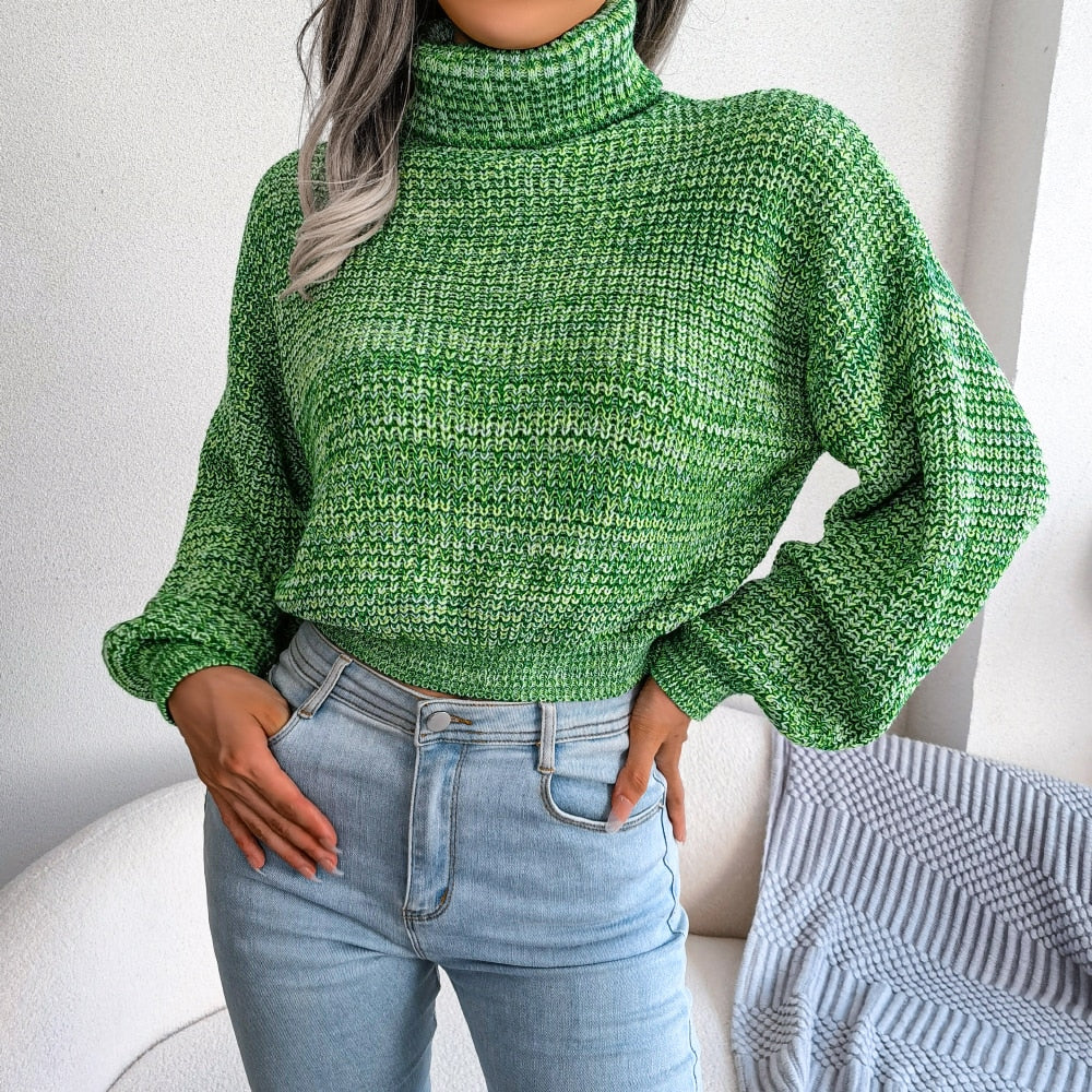 Niri | Lässiger Damen-Strick-Rollkragenpullover