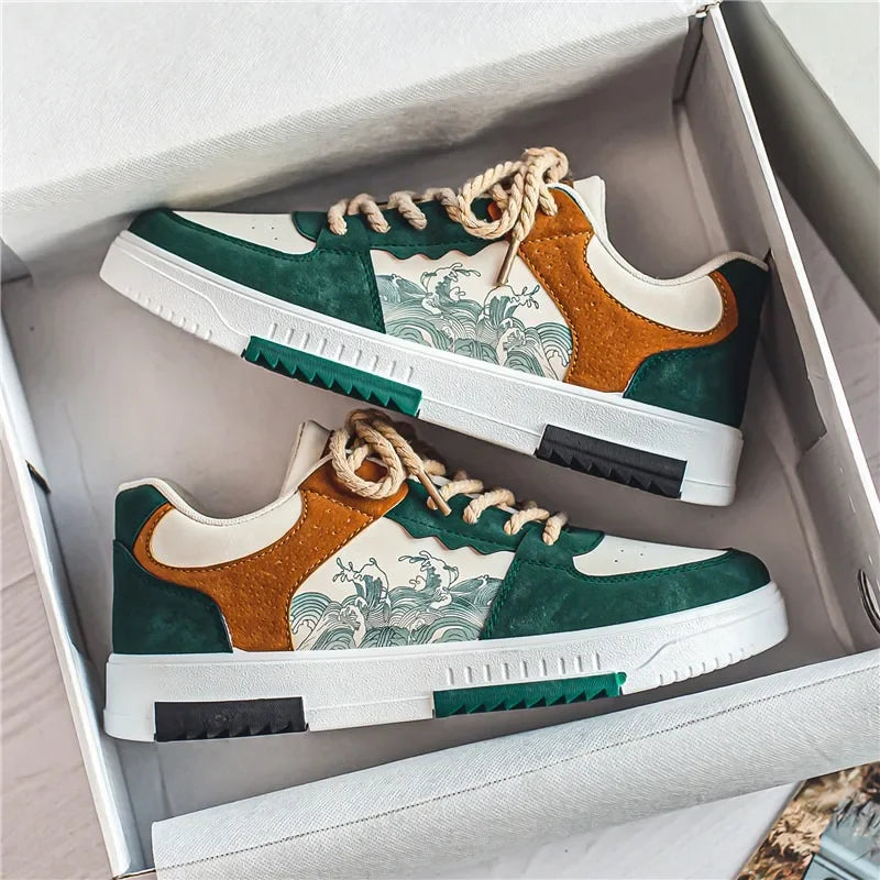 Freya | Männer Trend Sneakers mit stylischem Print und Schnürung