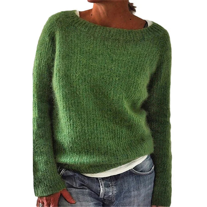 Warmer Strickpullover Damen | klassischer Rundhals für winterliche Eleganz