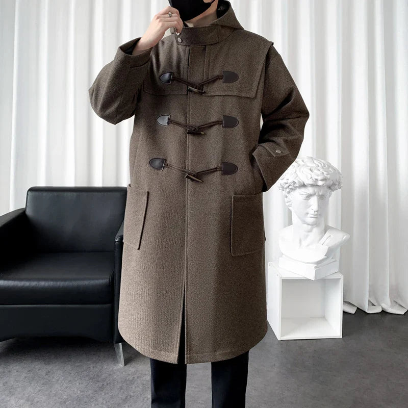 Dorian | Herren Oversize Wintermantel mit Kapuze und Taschen