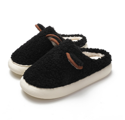 Gisberta | Damen Kuschelige Hausschuhe mit Plüsch-Futter und rutschfester Sohle