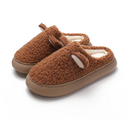 Gisberta | Damen Kuschelige Hausschuhe mit Plüsch-Futter und rutschfester Sohle