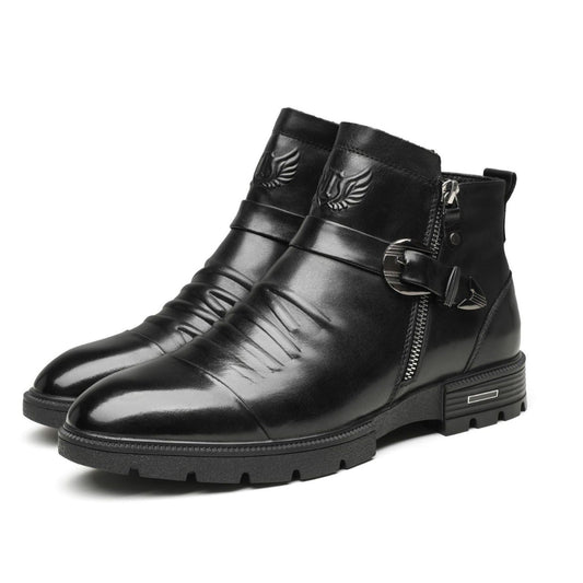Elegante Schwarze Herren Stiefel | Slip-On & Hochwertiges Leder