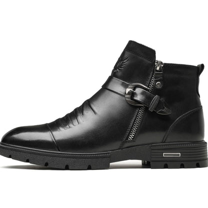 Elegante Schwarze Herren Stiefel | Slip-On & Hochwertiges Leder