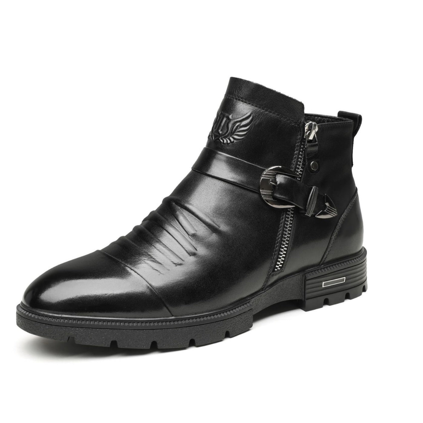 Elegante Schwarze Herren Stiefel | Slip-On & Hochwertiges Leder