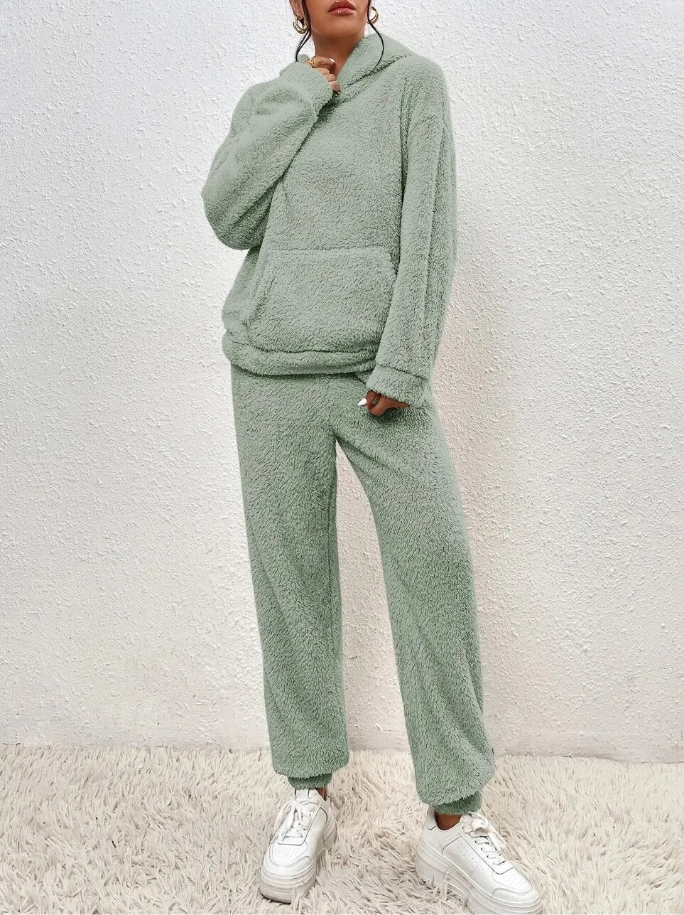 Felicity | Kuscheliges Teddy-Hoodie & Jogginghose Set – Weich, Warm & Stylisch