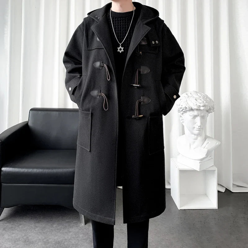 Dorian | Herren Oversize Wintermantel mit Kapuze und Taschen