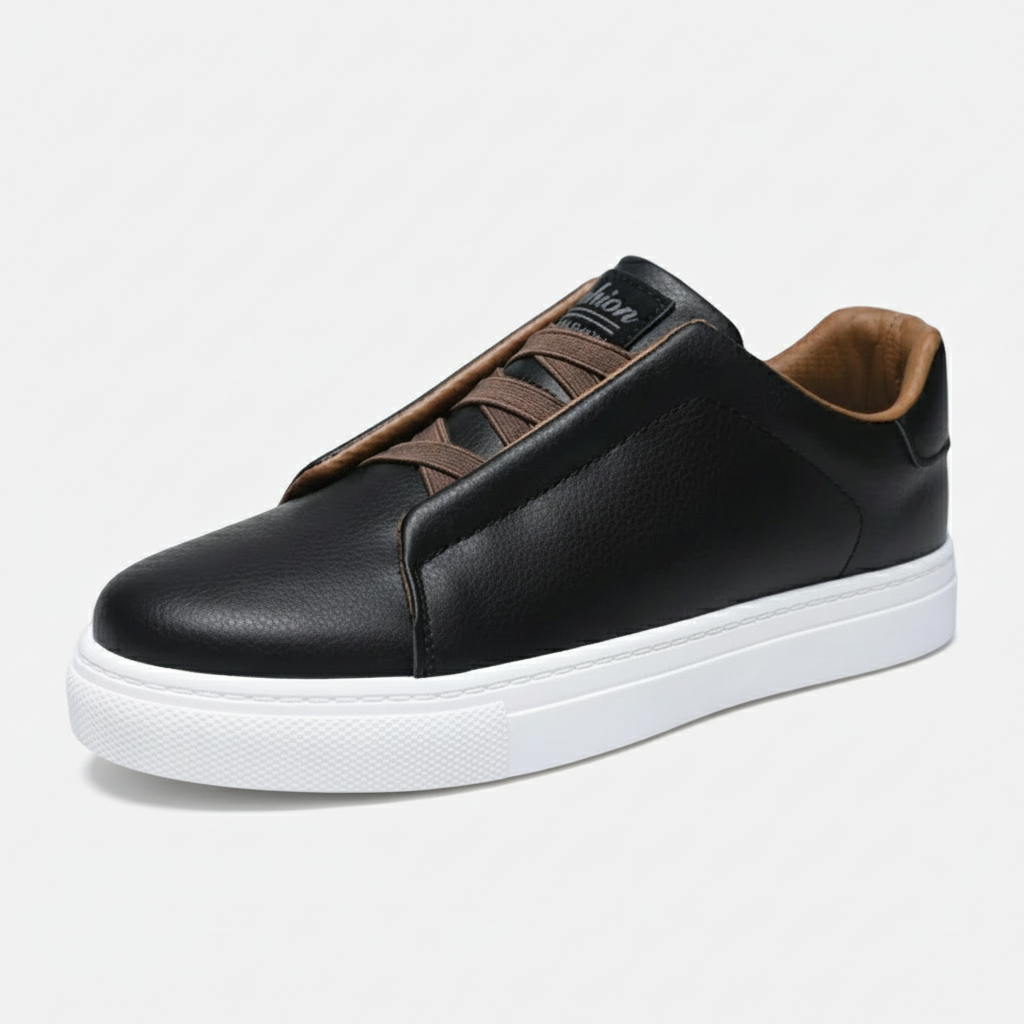 Slip-On Leder-Sneaker für Herren | Bequeme Casual-Schuhe