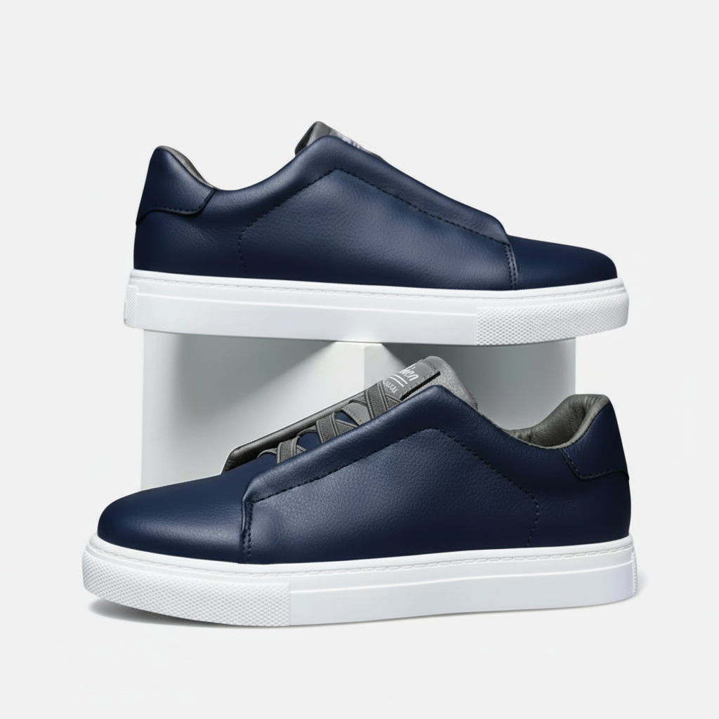 Slip-On Leder-Sneaker für Herren | Bequeme Casual-Schuhe