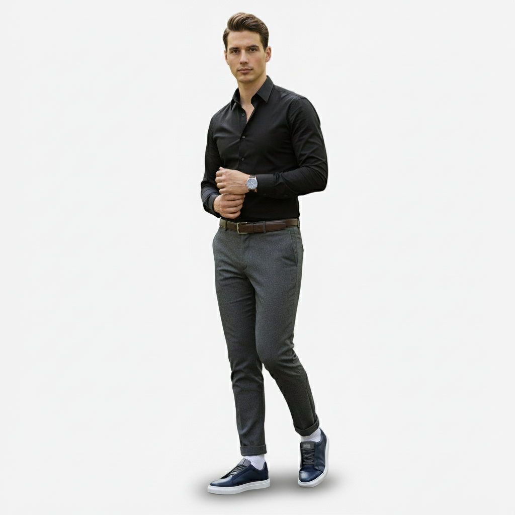 Slip-On Leder-Sneaker für Herren | Bequeme Casual-Schuhe