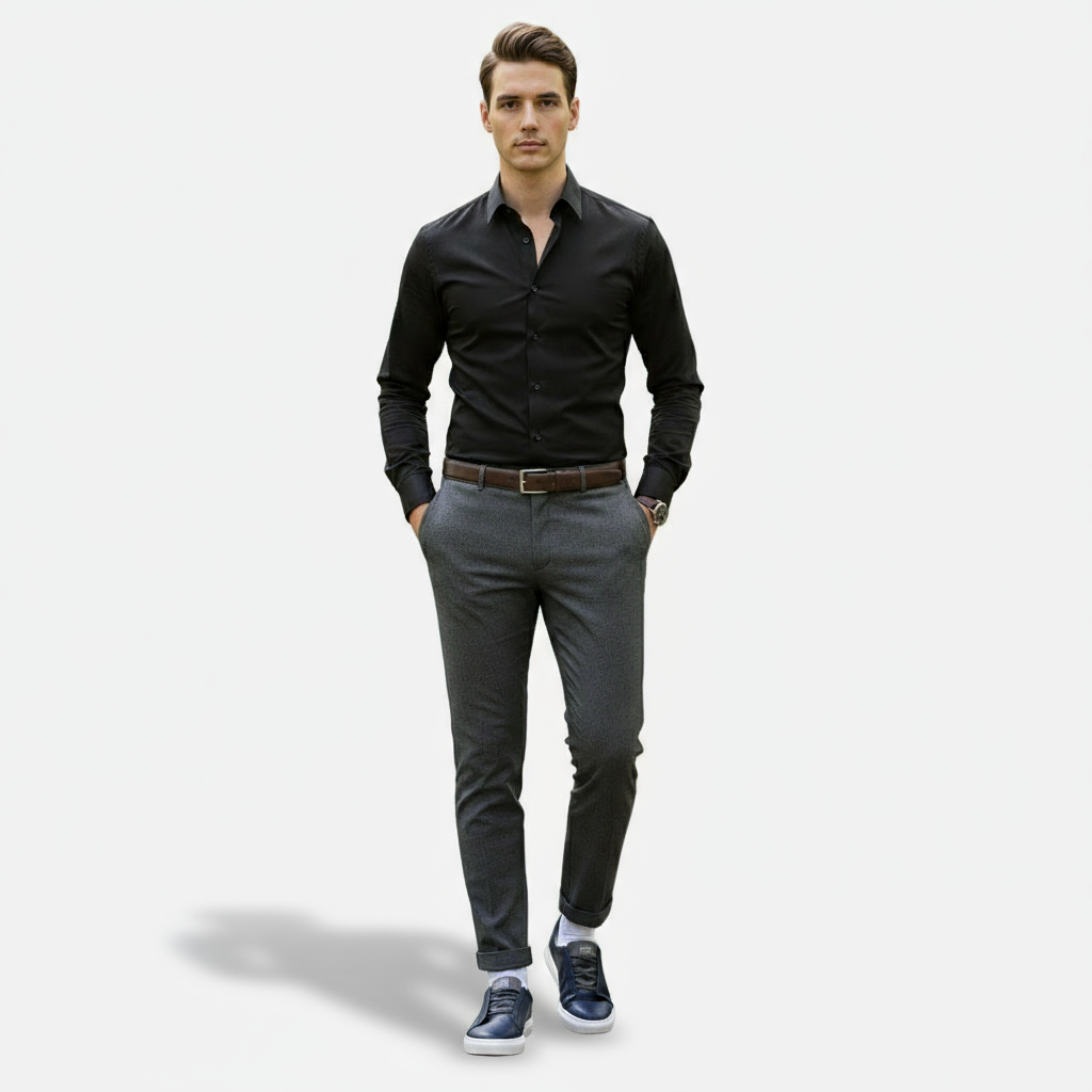 Slip-On Leder-Sneaker für Herren | Bequeme Casual-Schuhe