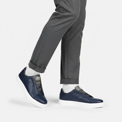 Slip-On Leder-Sneaker für Herren | Bequeme Casual-Schuhe