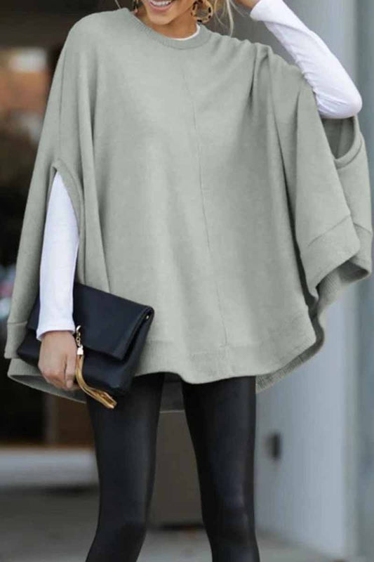 Lotte | Damen Pullover im Cape-Stil mit Rundhalsausschnitt – Bequem & Modisch für Jeden Tag