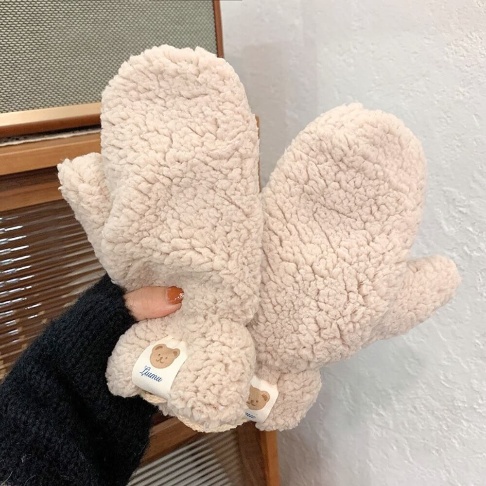 Ella | Flauschige Teddy-Fleece-Handschuhe für Damen – Extra Dick und Warm für den Winter