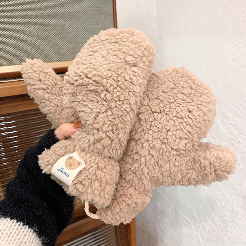 Ella | Flauschige Teddy-Fleece-Handschuhe für Damen – Extra Dick und Warm für den Winter