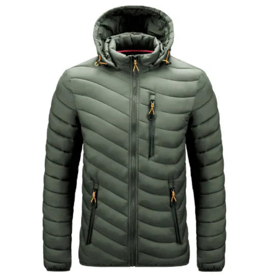 Edmark | Herren Winterjacke mit Kapuze, Stehkragen und mehreren Reißverschlusstaschen