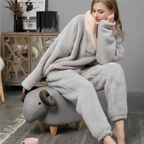 NachtFleece | Gemütliches Pyjama-Set für Damen