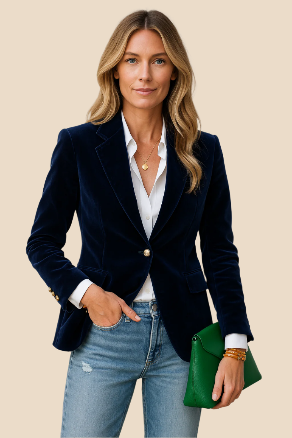Damenblazer Velvet | Eleganter Samtblazer für feminine Business- und Abend-Looks