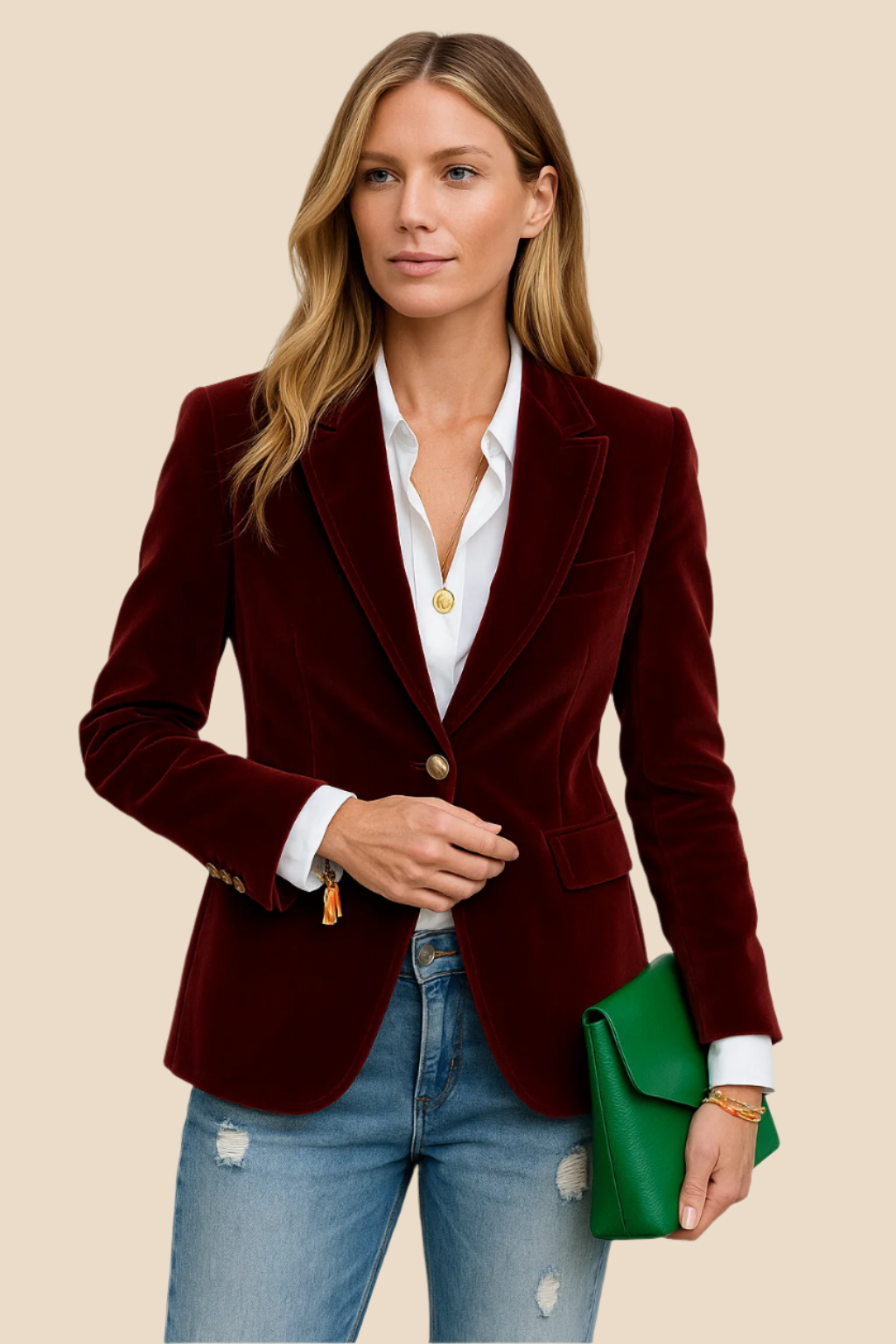 Damenblazer Velvet | Eleganter Samtblazer für feminine Business- und Abend-Looks