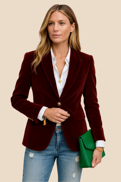 Damenblazer Velvet | Eleganter Samtblazer für feminine Business- und Abend-Looks