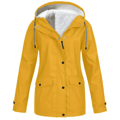 Outdoor-Jacke mit Kapuze | Wasserdicht, Winddicht & Fleece gefüttert