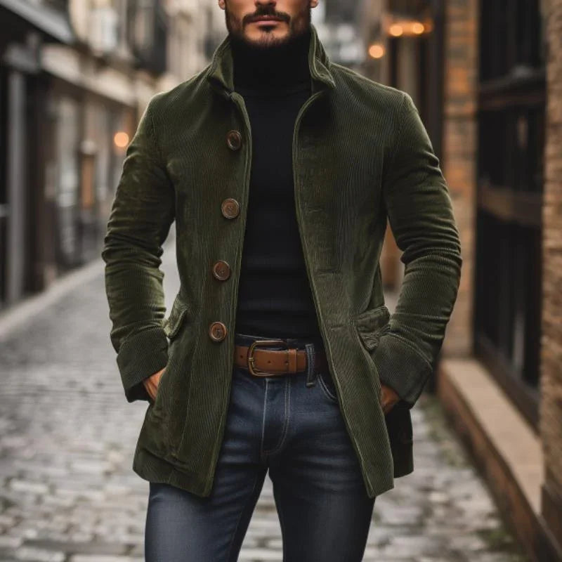 Samtjacke mit Stehkragen für Herren | Eleganter Stil trifft modernen Komfort