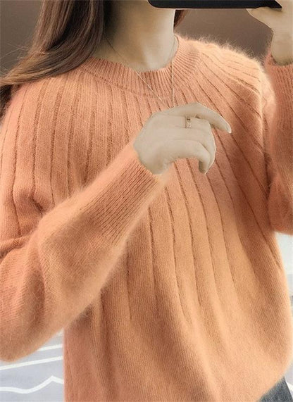 Flauschiger Damen-Strickpullover | Weich, Warm & Perfekt für Gemütliche Looks