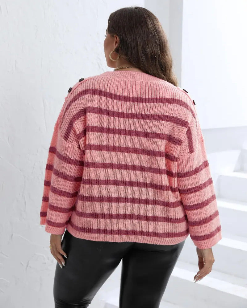 Marima | Gestreifter Teardrop-Pullover