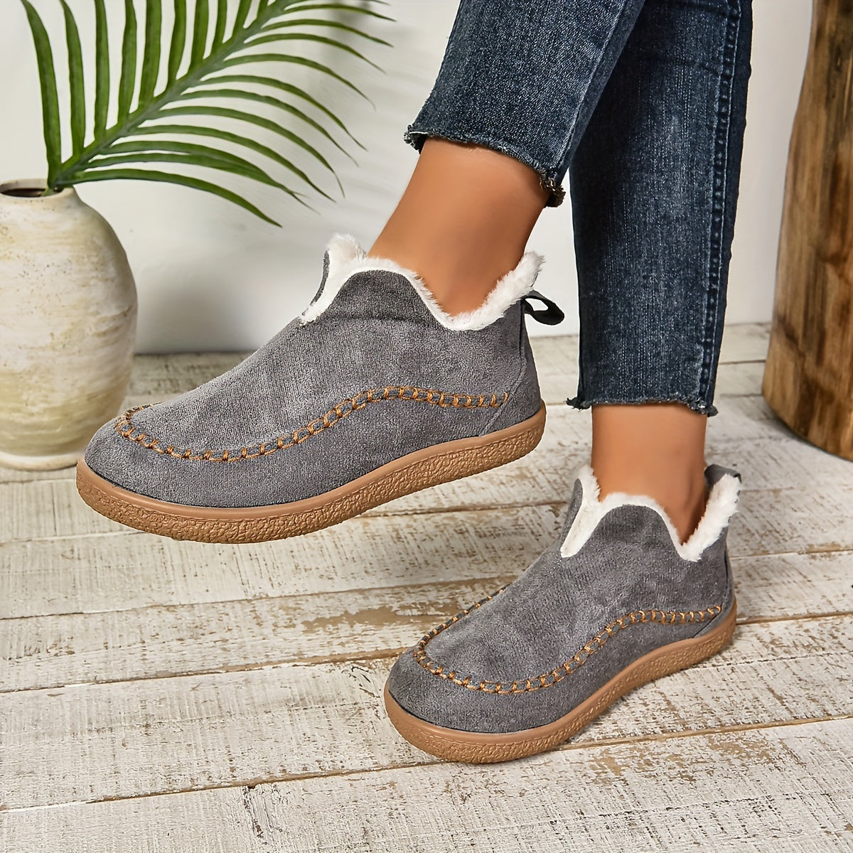 Dagmaria | Damen Fleece-Futter Komfort Loafer – Bequeme Flats für Jeden Tag